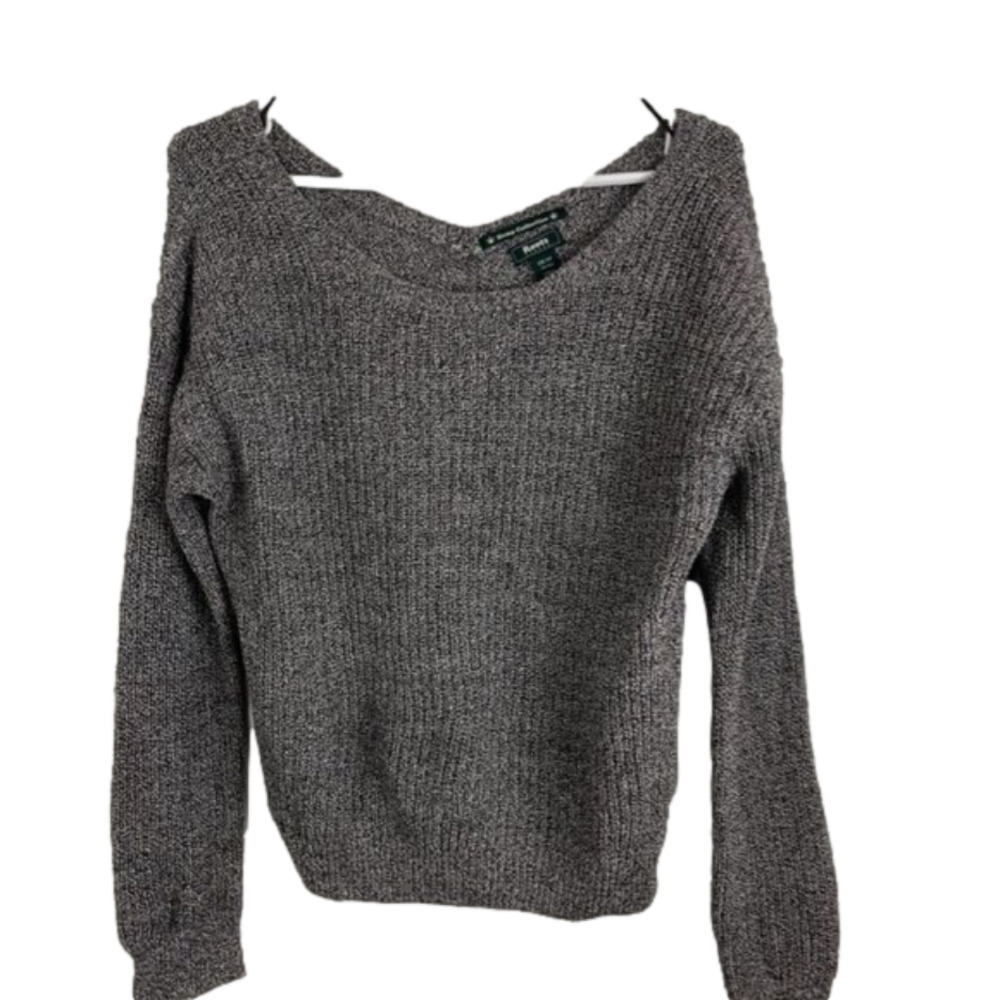 Roots Hemp Brown & White Shaker Knit  Sweater
